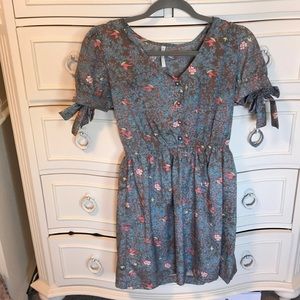 Audrey blue floral dress